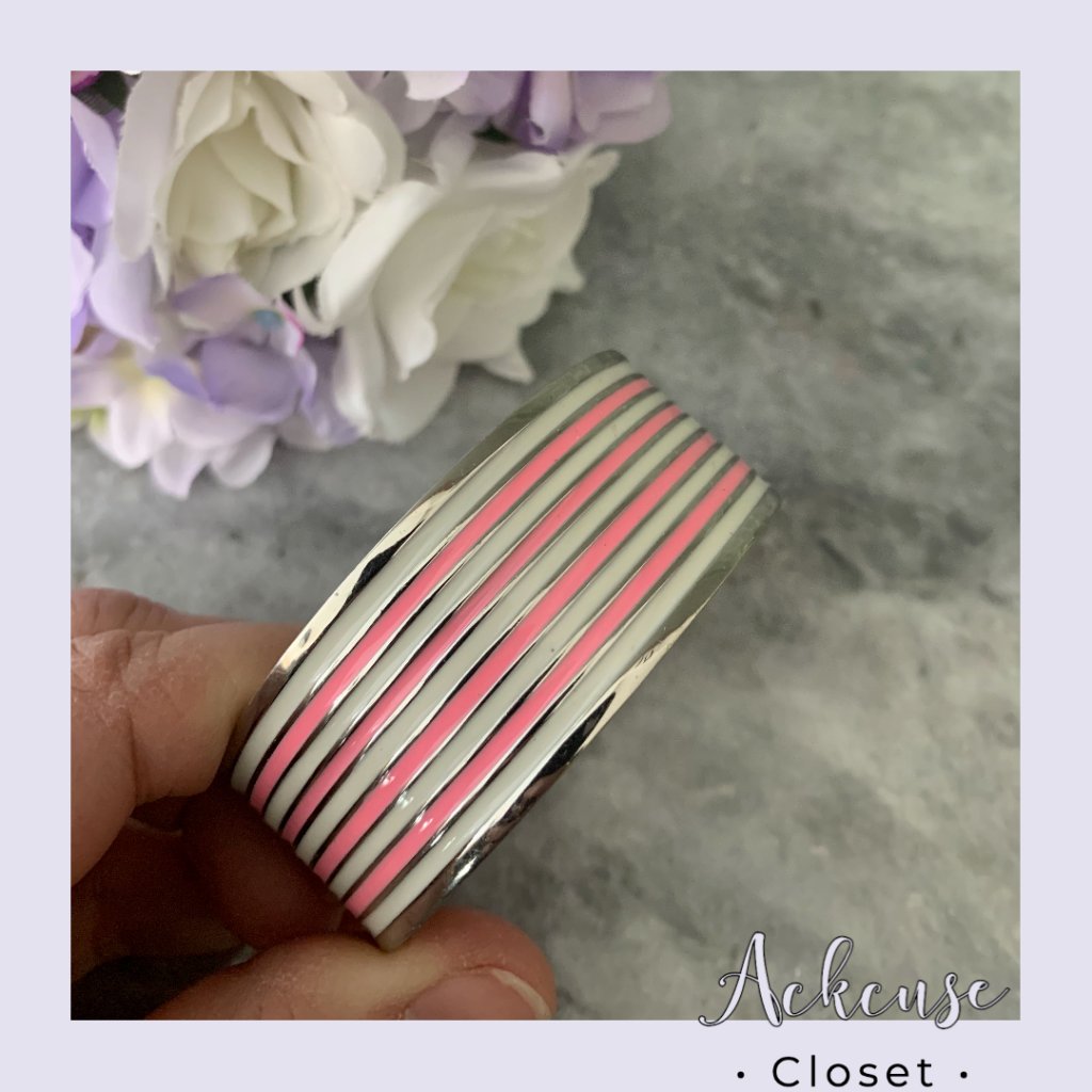 Victoria Secret Striped Silver Bracelet 23$